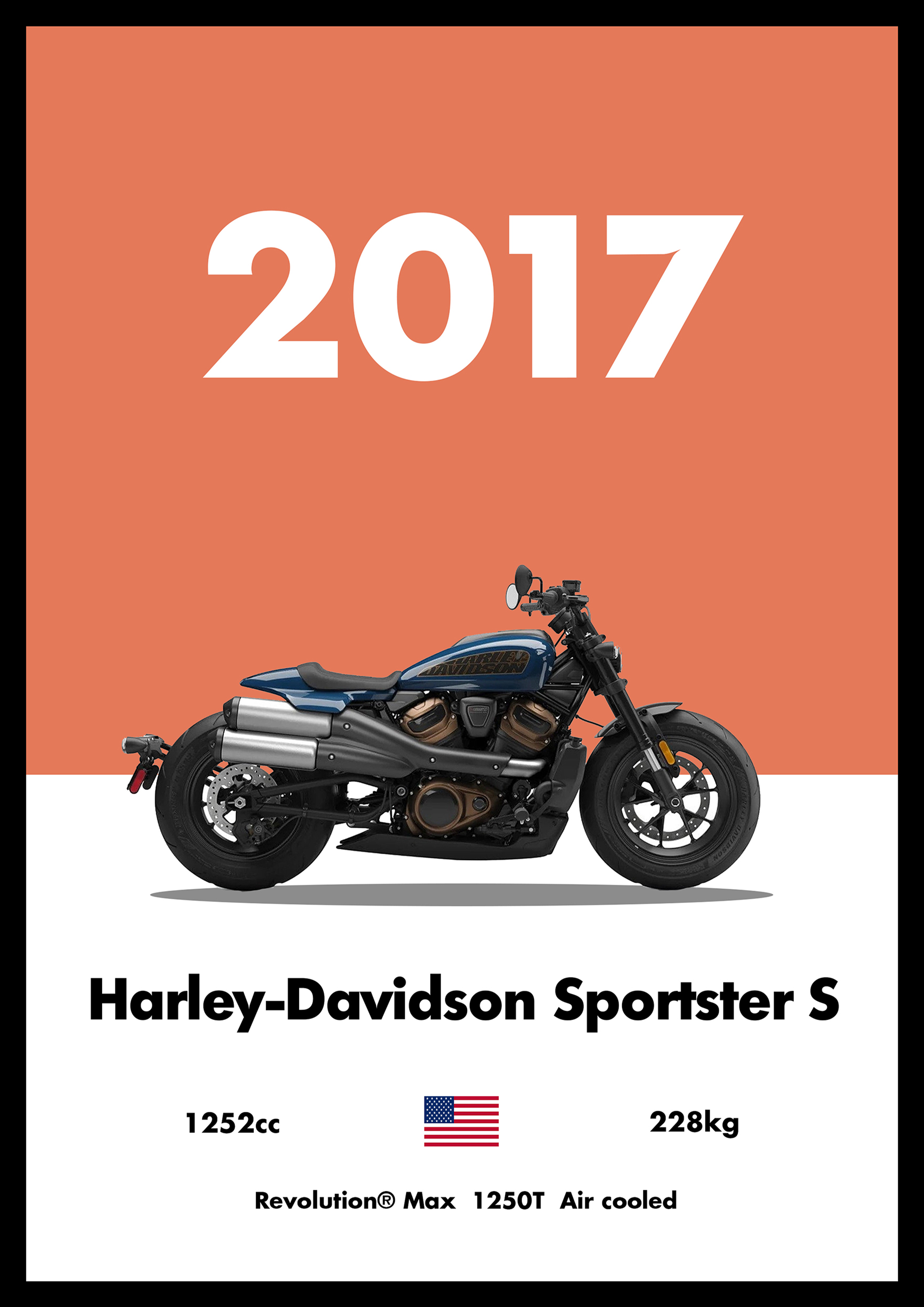 Harley Davidson Sportster - Bike Poster