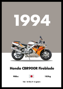 Honda Fireblade - Bike Poster