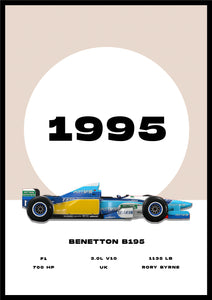 Benetton b195 - Car Poster