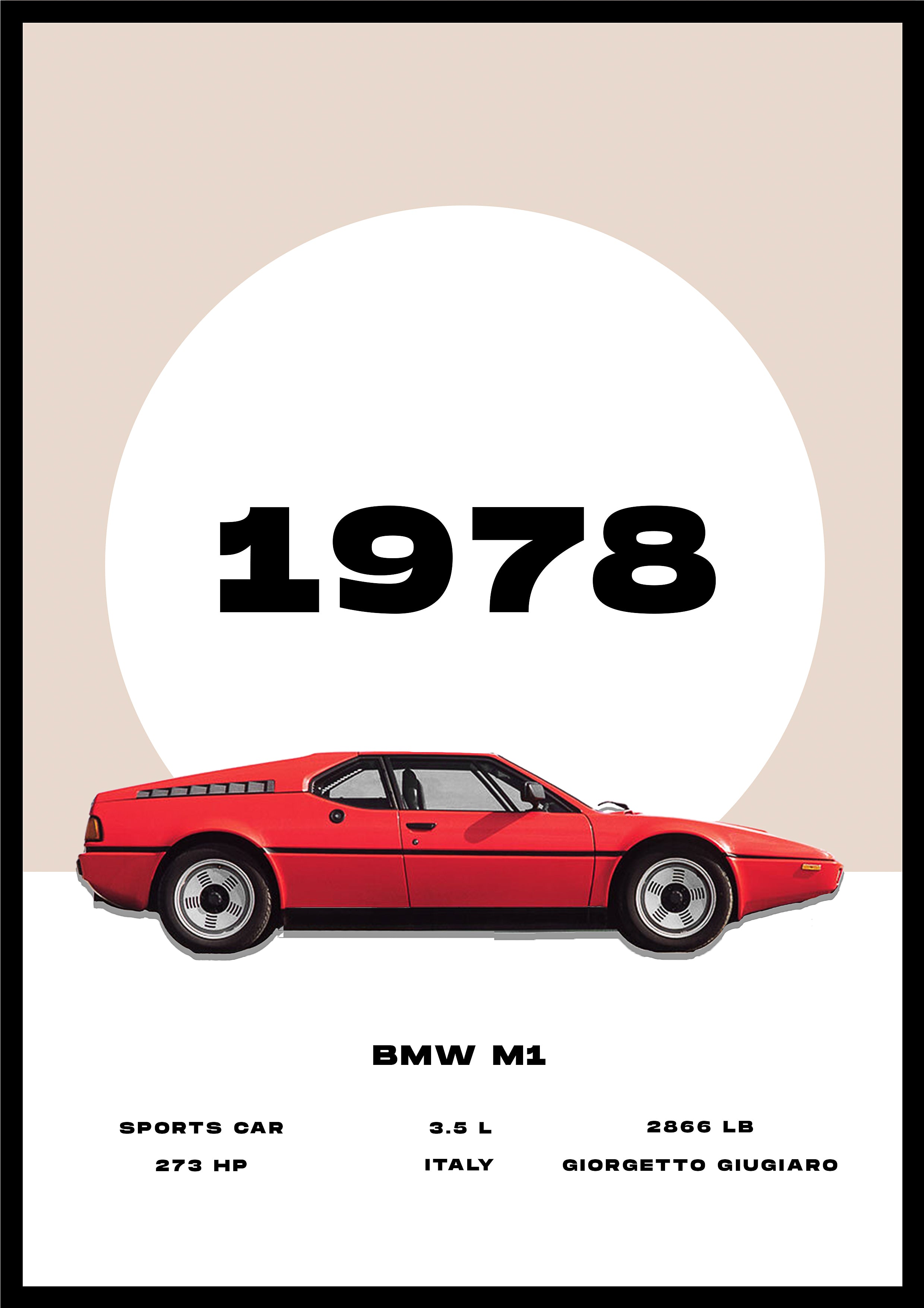 BMW M1 - Car Poster