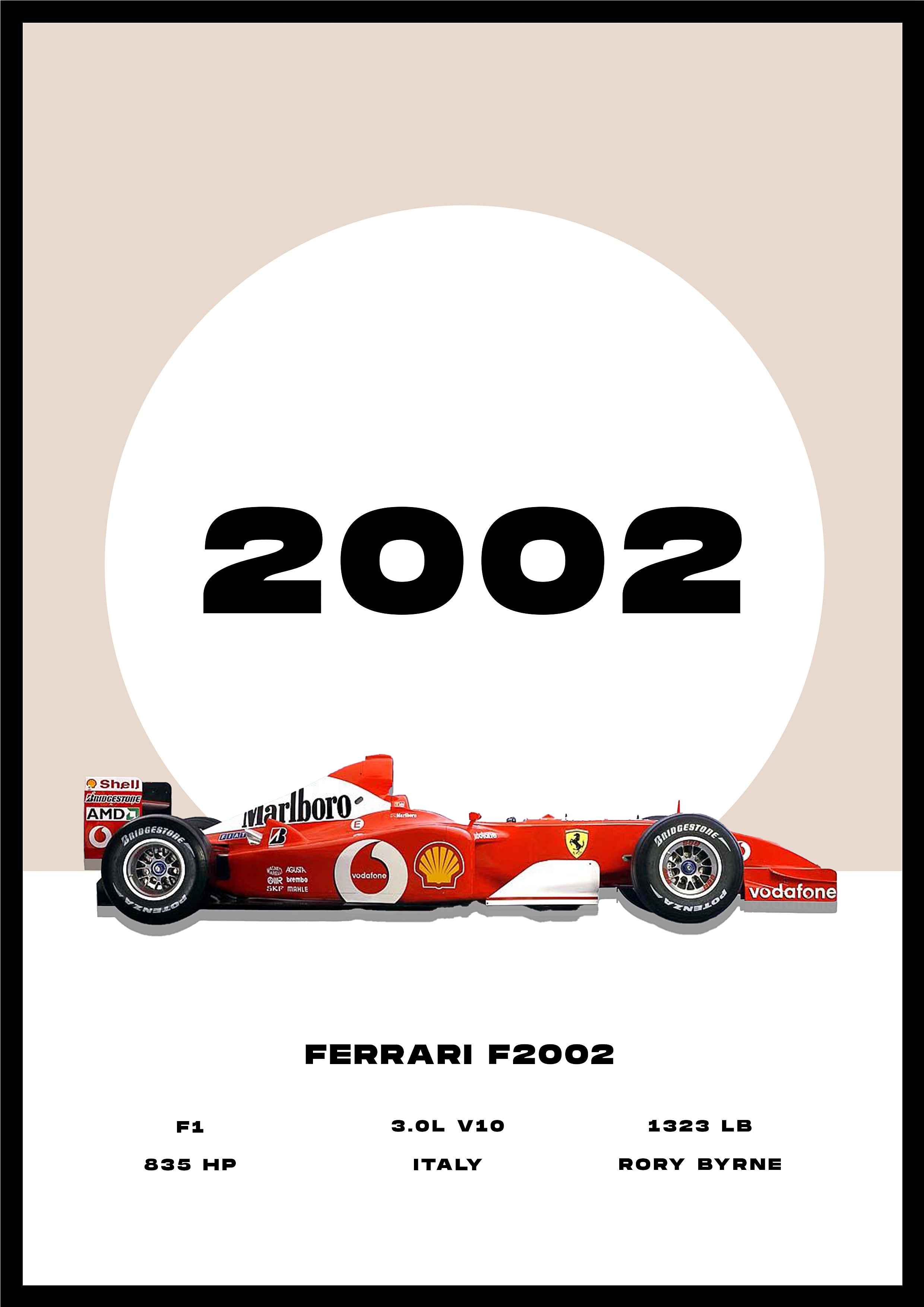 Ferrari F2002 - Car Poster