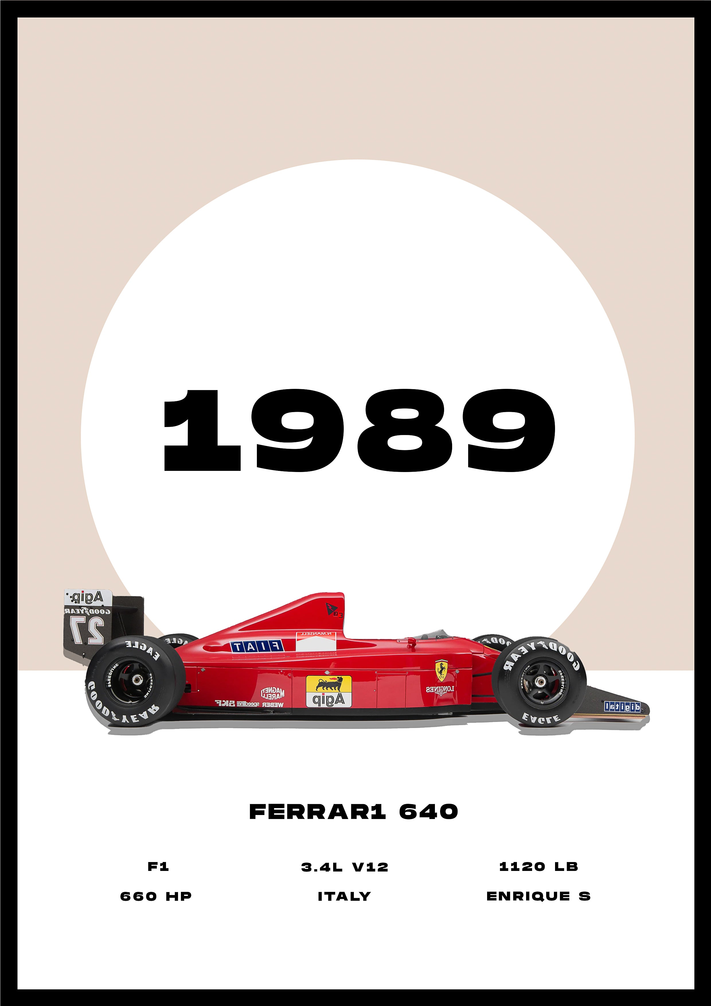 FerrariF1640-89 - Car Poster