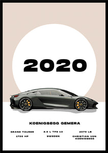 Koenigsegg Gemera - Car Poster