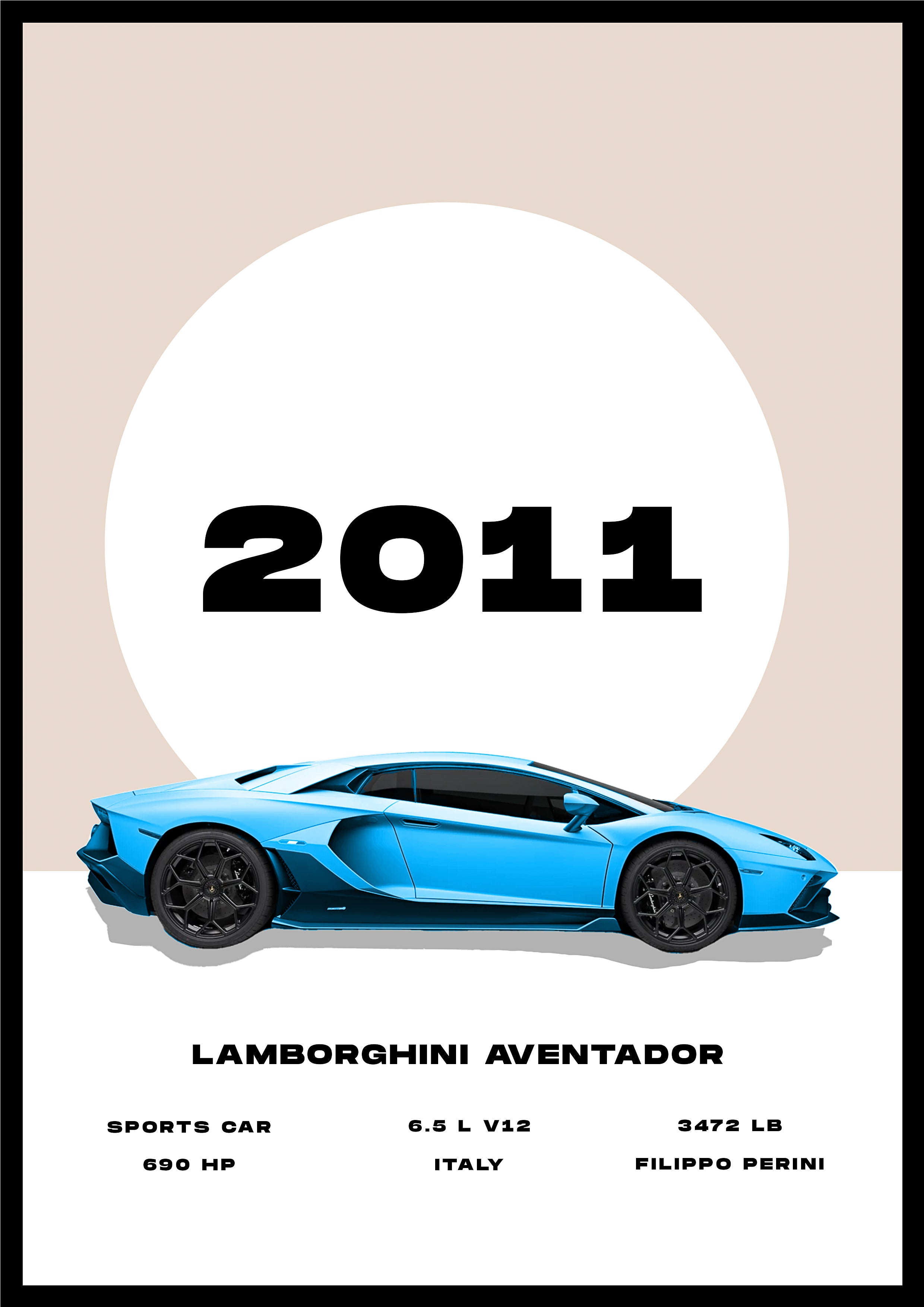 Lamborghini aventador - Car Poster