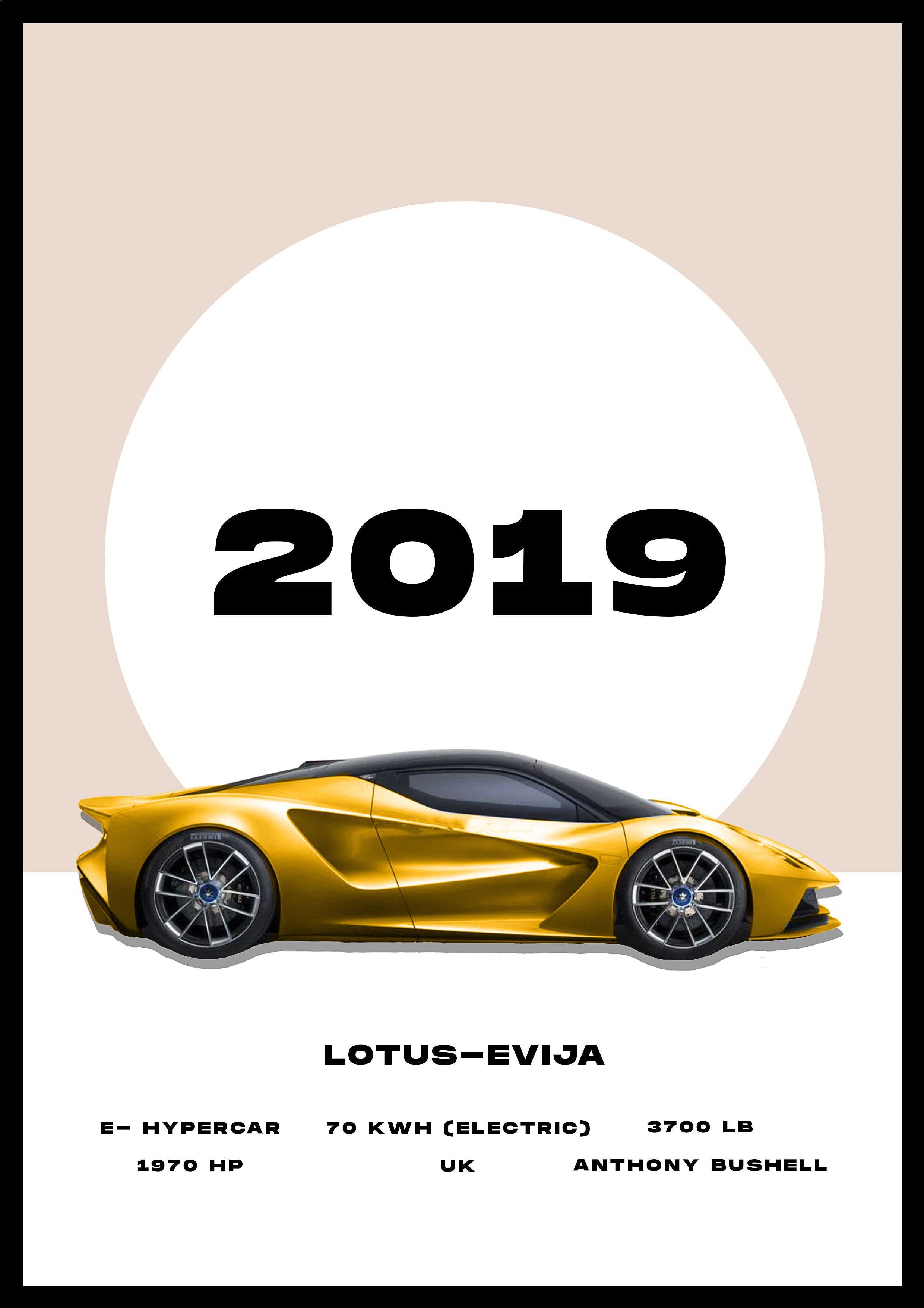 Lotus-evija - Car Poster