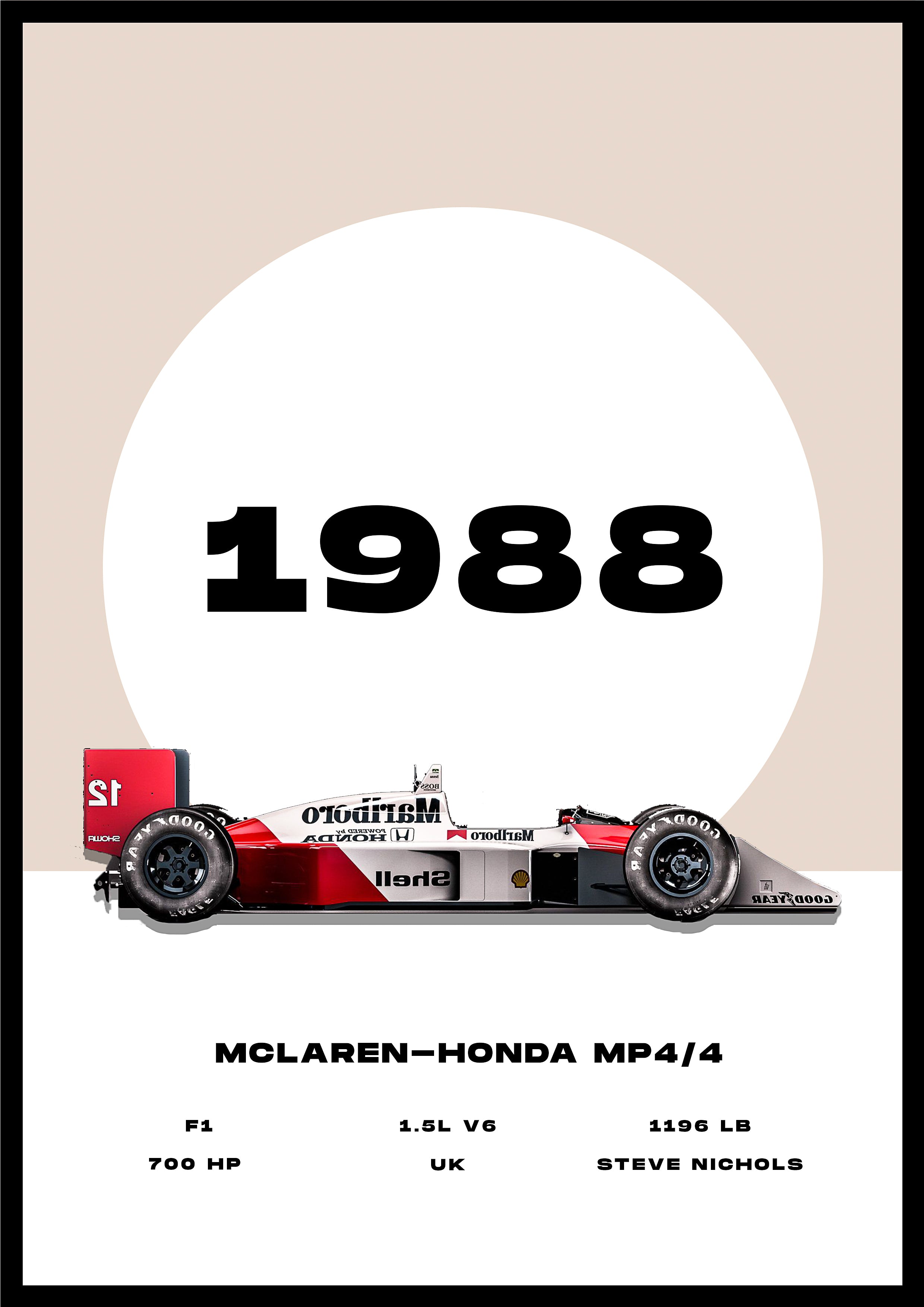 McLaren-Honda MP44 - Car Poster