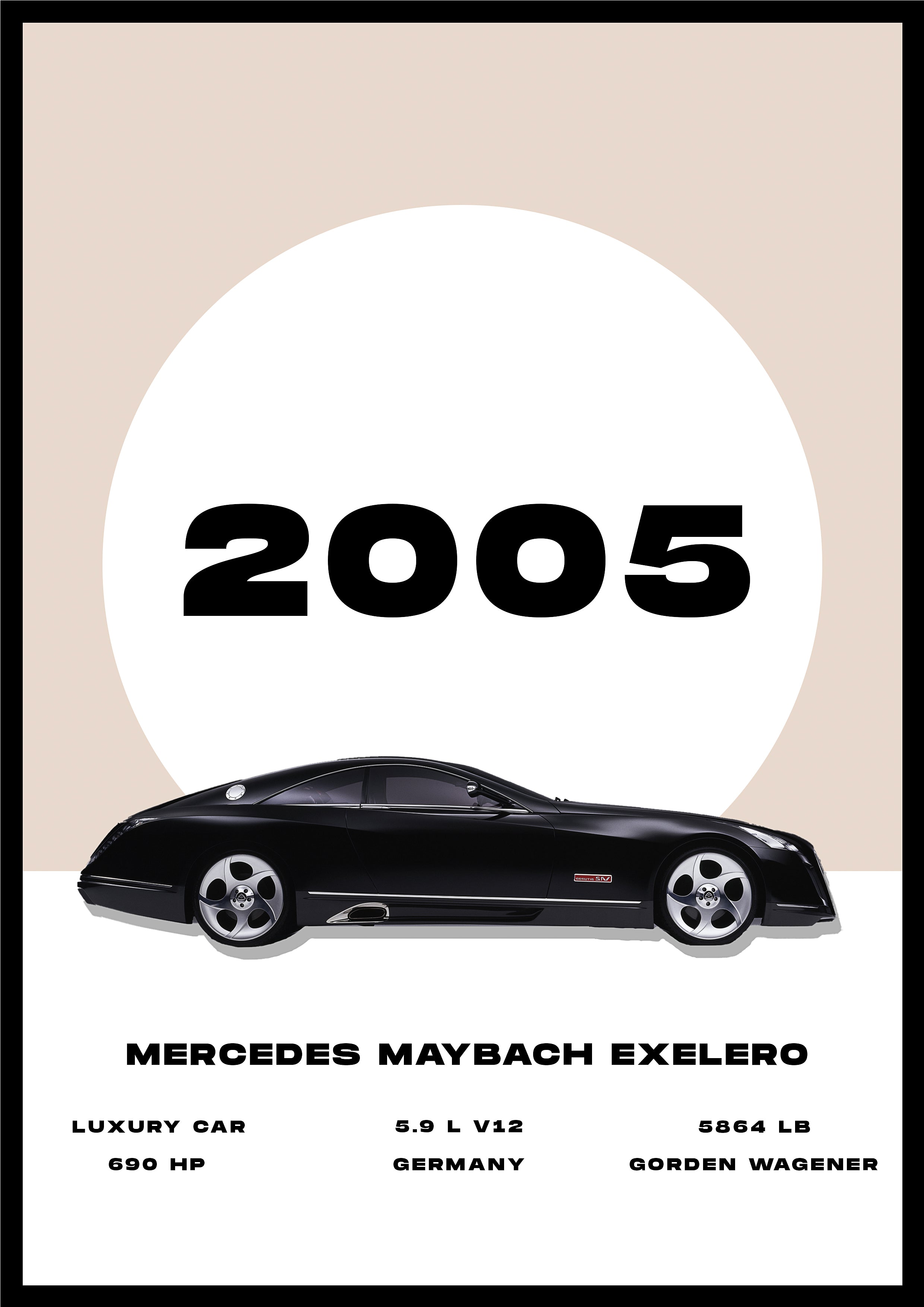 Mercedes Maybach Exelero - Car Poster