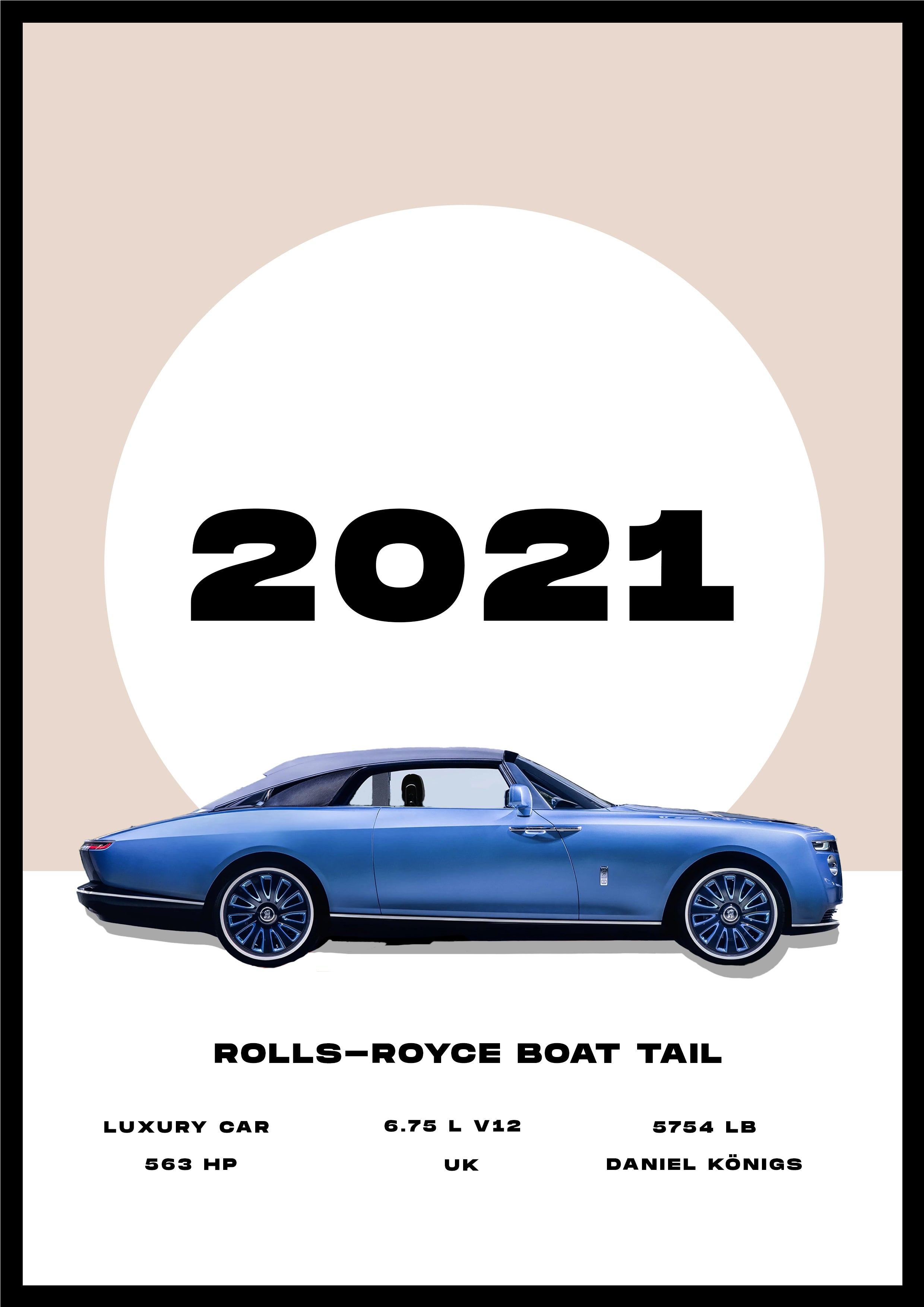 Rolls-Royce Boat Tail - Car Poster