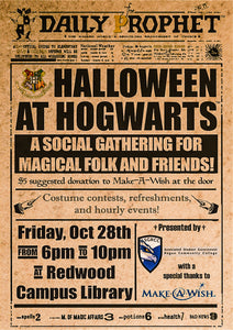 Halloween at Hogwarts - Harry Potter Poster