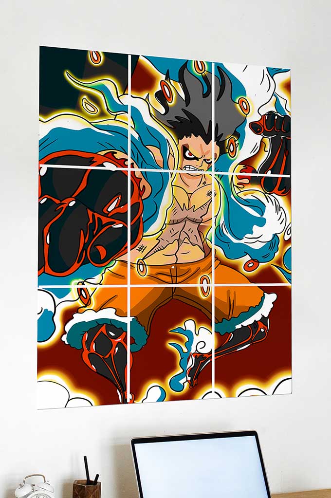 Luffy 4th Gear One Piece- Anime Block Kit Posters