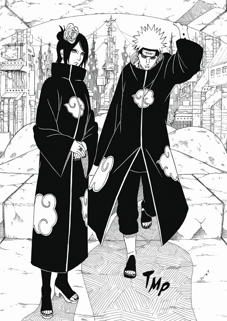 Pain and Konan - Naruto Poster