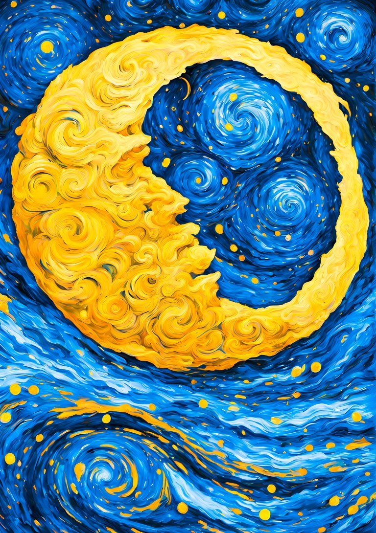 The Moon of Starry Night