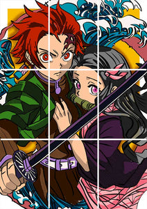 Tanjiro & Nezuko Demon Slayer- Anime Block Kit Posters