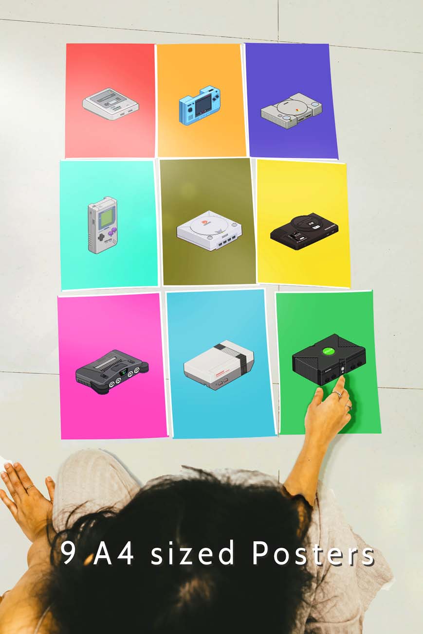 Gaming Consoles - Block Kit Posters