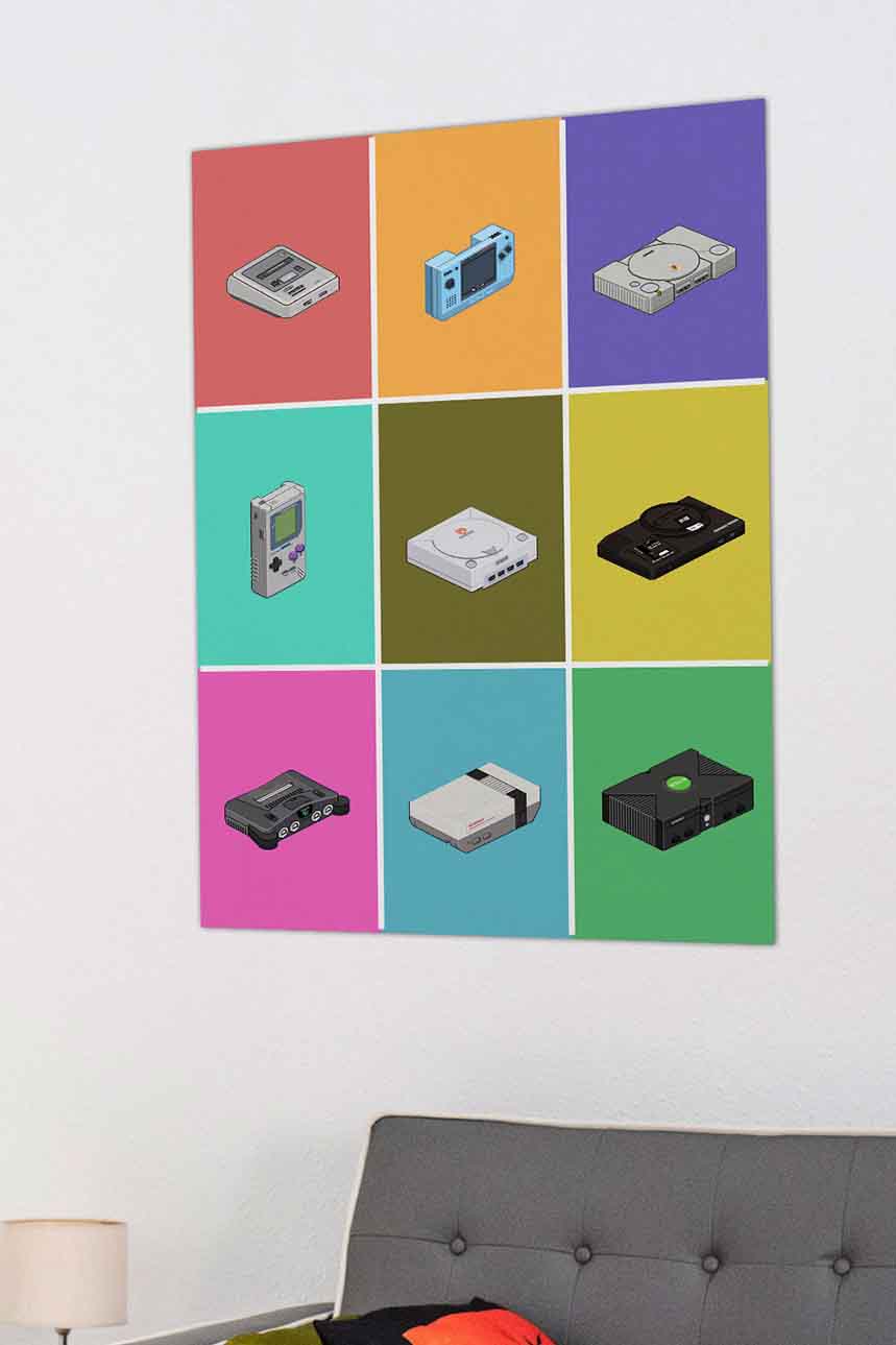 Gaming Consoles - Block Kit Posters