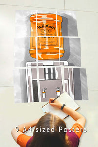 Jack Daniels Cooler - Block Kit Posters