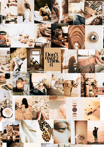 Minimal beige posters collage kit