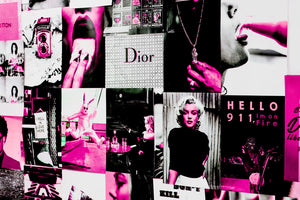Boujee Hot Pink Collage Kit - set of posters
