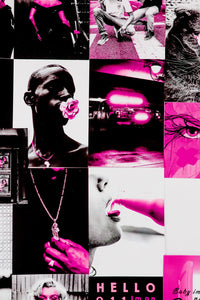 Boujee Hot Pink Collage Kit - set of posters