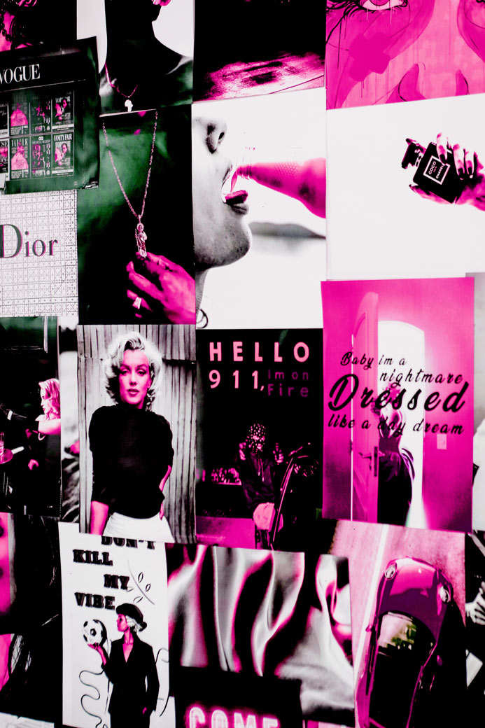 Boujee Hot Pink Collage Kit - set of posters