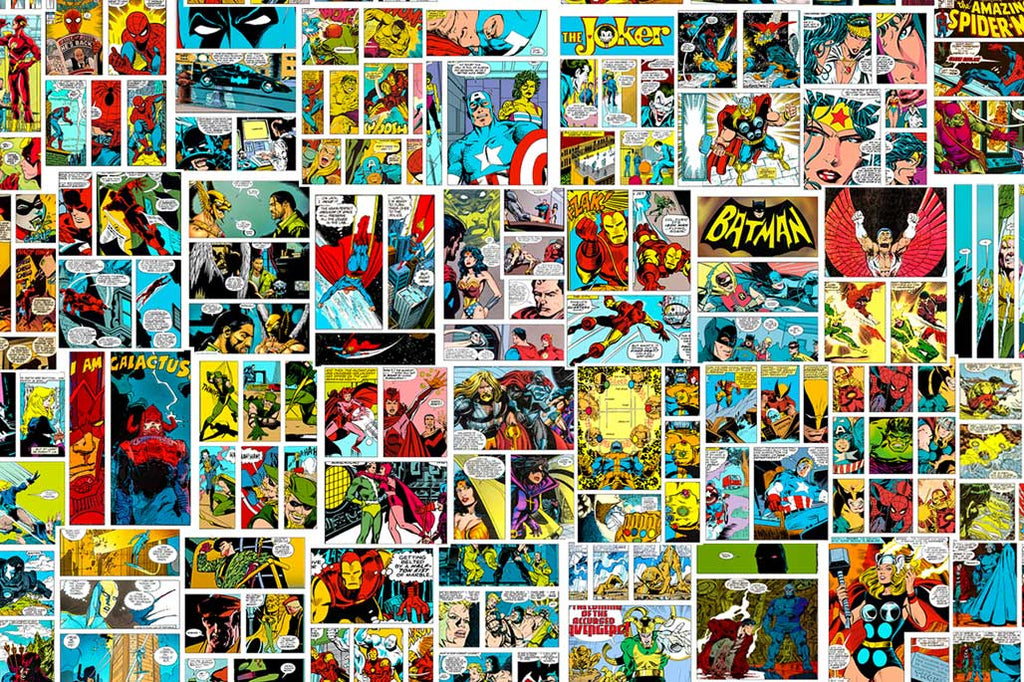 Marvel & DC comics posters collage kit