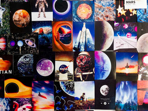 Trippy space posters collage