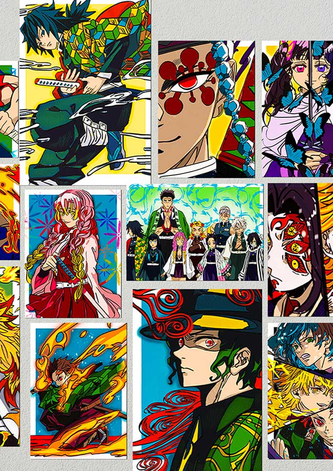 Demon Slayer Anime Posters Collage 