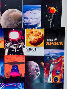 Trippy space posters collage