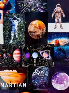 Trippy space posters collage