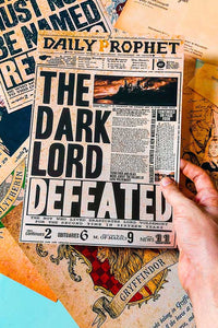 Dark lord defeated newspaper harry potter poster