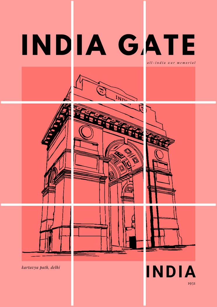 India Gate- Block Kit Posters