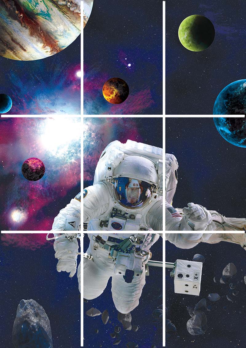 Spaced out block kit 9 a4 sized posters for your wall